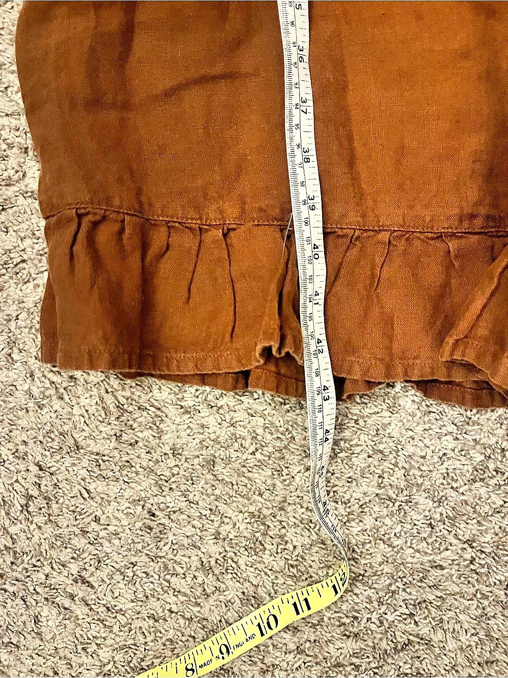 notPERFECTLINEN VALLEY Button Down Linen Dress, toast, small - Picture 5 of 5